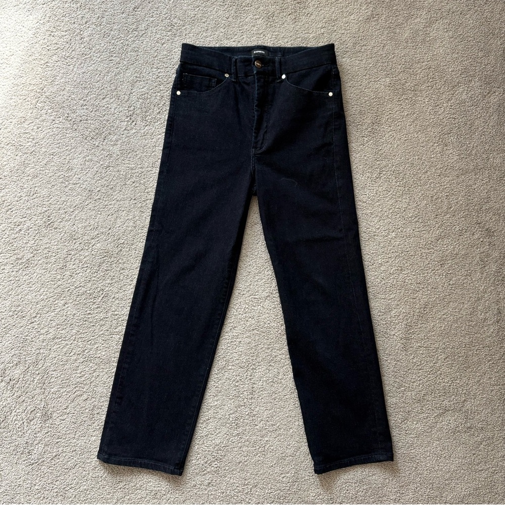 Express Women’s Super High Rise Straight-Leg Jeans